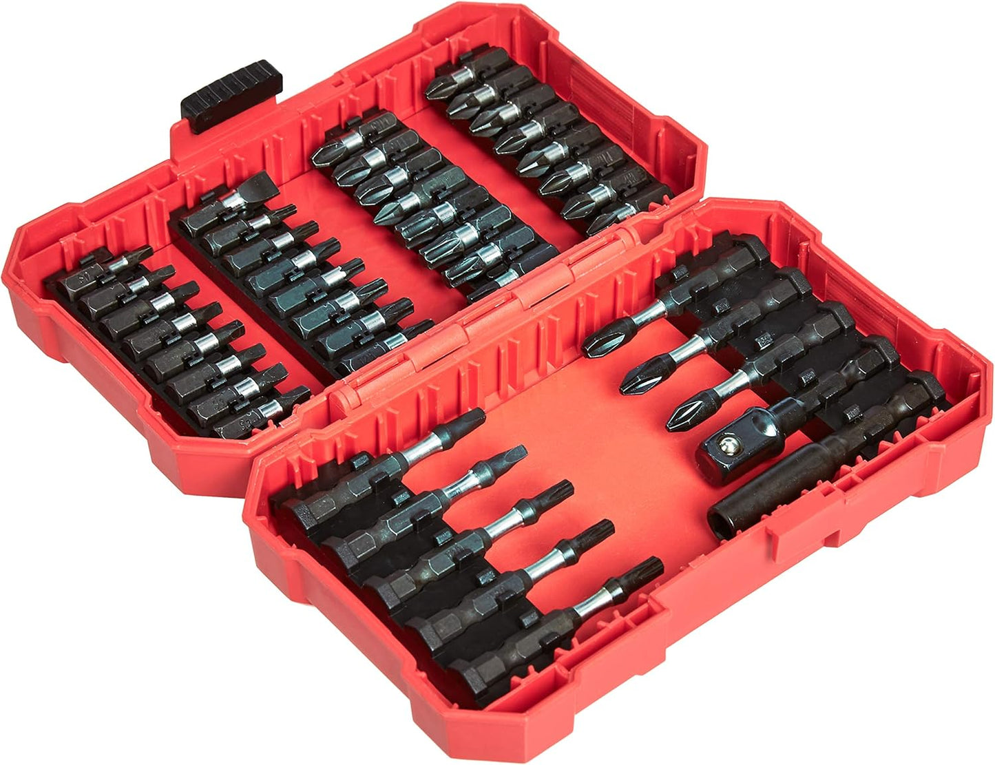 Amazon Basics 42-Piece Impact Screwdriver Bit Set Phillips, Slotted and Torx, One Size