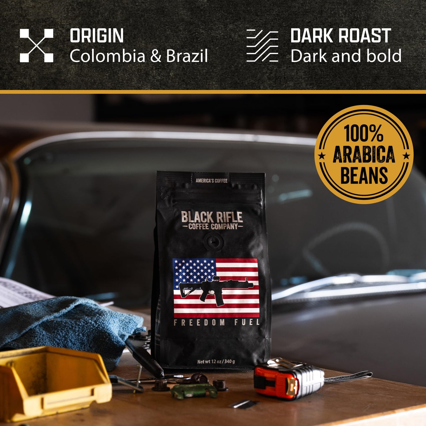 Black Rifle Coffee Company Tactisquatch Dark Roast Ground Coffee, 40 OZ Bag