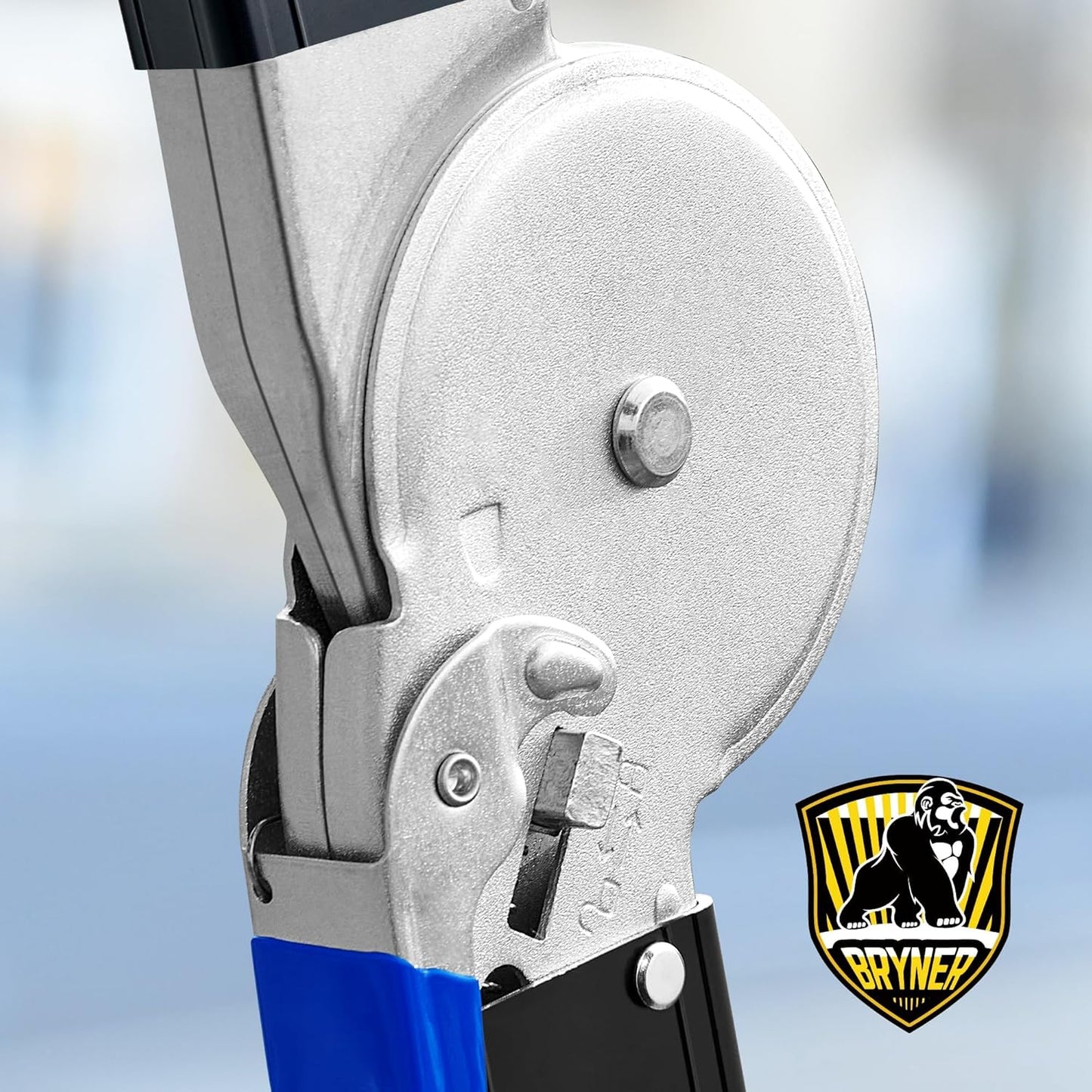 Bryner 7-in-1 Multi-Purpose Aluminium Extension Ladder, 12Ft Folding Adjustable Telescoping Step Ladder, Heavy Duty, 330lbs Load Capacity, Black Rubber Feet