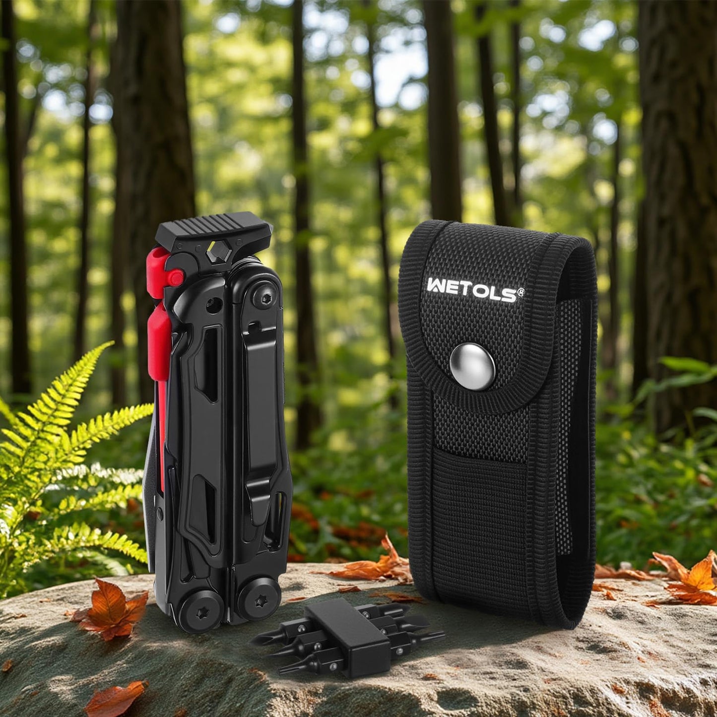 WETOLS Multitool with Pocket Knife, Birthday Gifts for Men Women Mom Dad, 21-in-1 Stainless Steel Pliers with Screwdrivers, Self-locking multitools with EDC Sheath, Ideal for Home, Camping, Survival