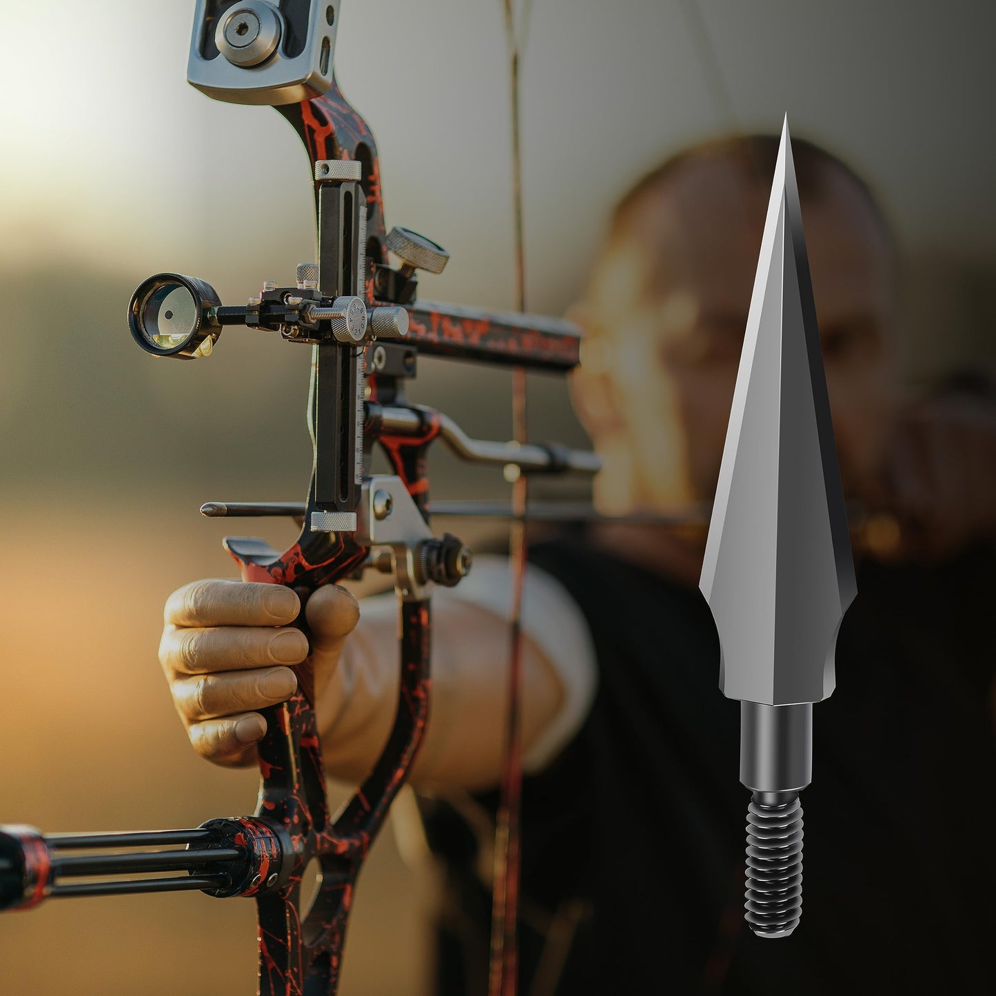 SUNYA Broadheads 100/120/125/150 Grain Traditional Archery Arrow Tips for Compound, Recurve Bow & Crossbow, Pack of 12