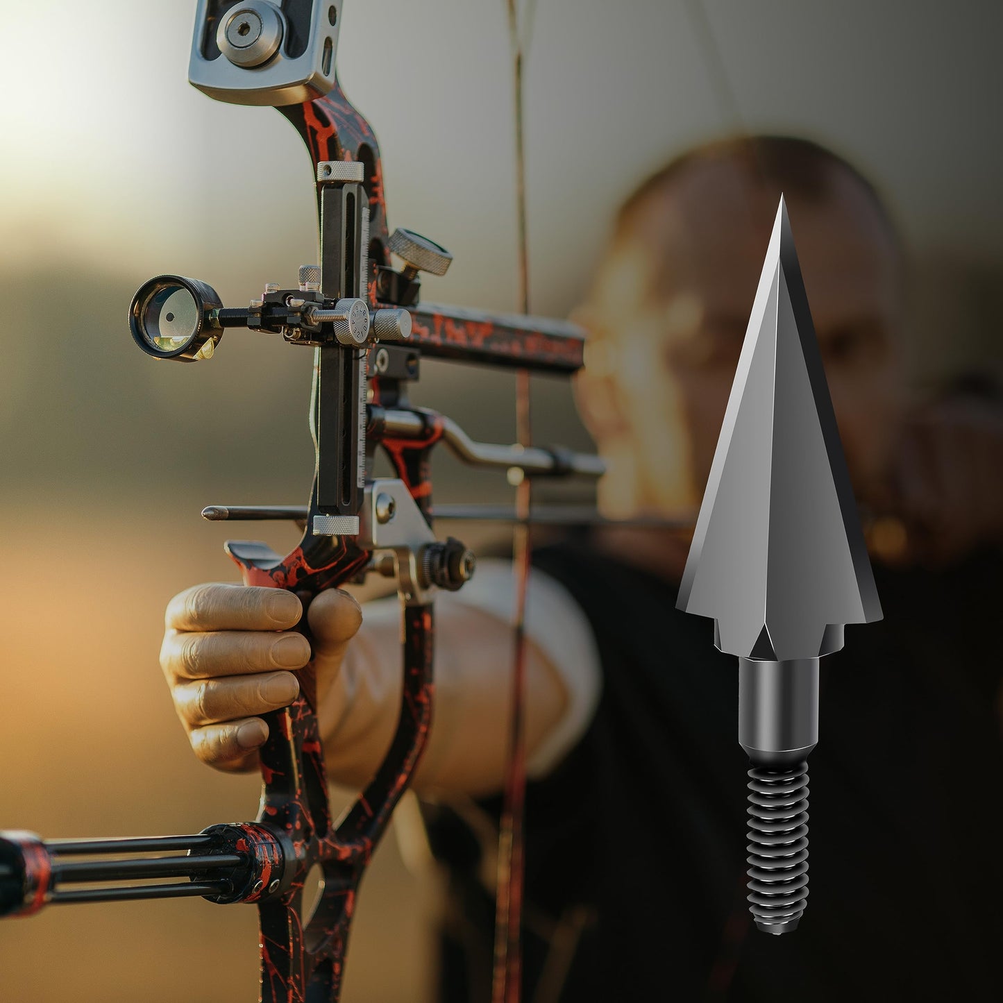 SUNYA Broadheads 100/120/125/150 Grain Traditional Archery Arrow Tips for Compound, Recurve Bow & Crossbow, Pack of 12