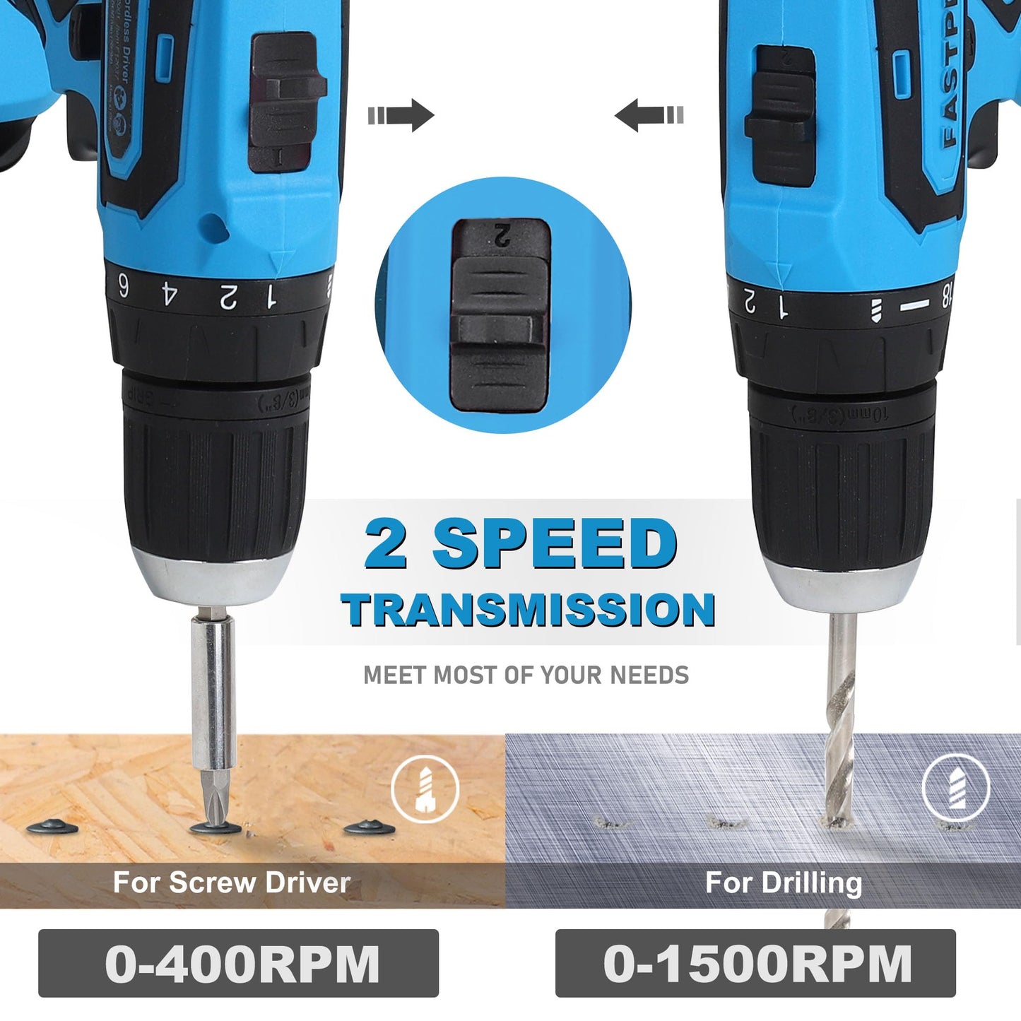 FASTPRO 232-Piece 20V Cordless Lithium-Ion Drill Driver & Home Tool Set, Household Repairing Tool Kit with Drill, 12-Inch Wide Mouth Storage Tool Bag, Green