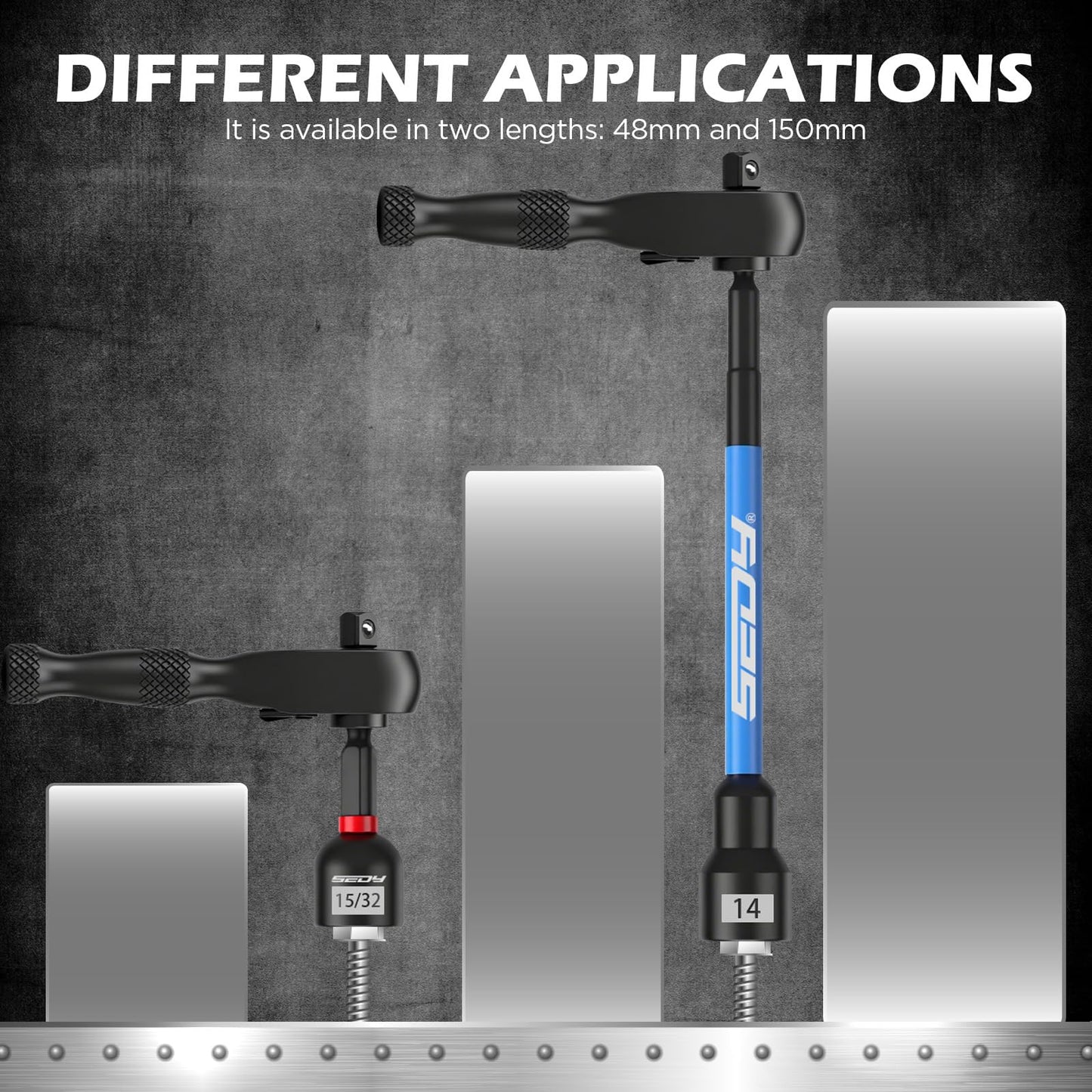 41-Piece Premium 1/4" Drive Magnetic Impact Nut Driver Set Metric & SAE Standard & Deep with Socket Adapters, 2-in-1 Ratchet Wrench, Wing Nut Driver, Universal Sockets, Quick Release Bit Holder