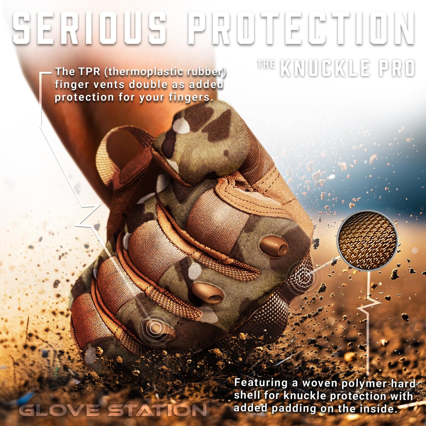 Glove Station - Tactical Shooting Hard Knuckle Gloves for Men and Woman with Touchscreen Fingers - Durable and Comfortable Hand-Gear for Outdoor Work Shooting and Hunting