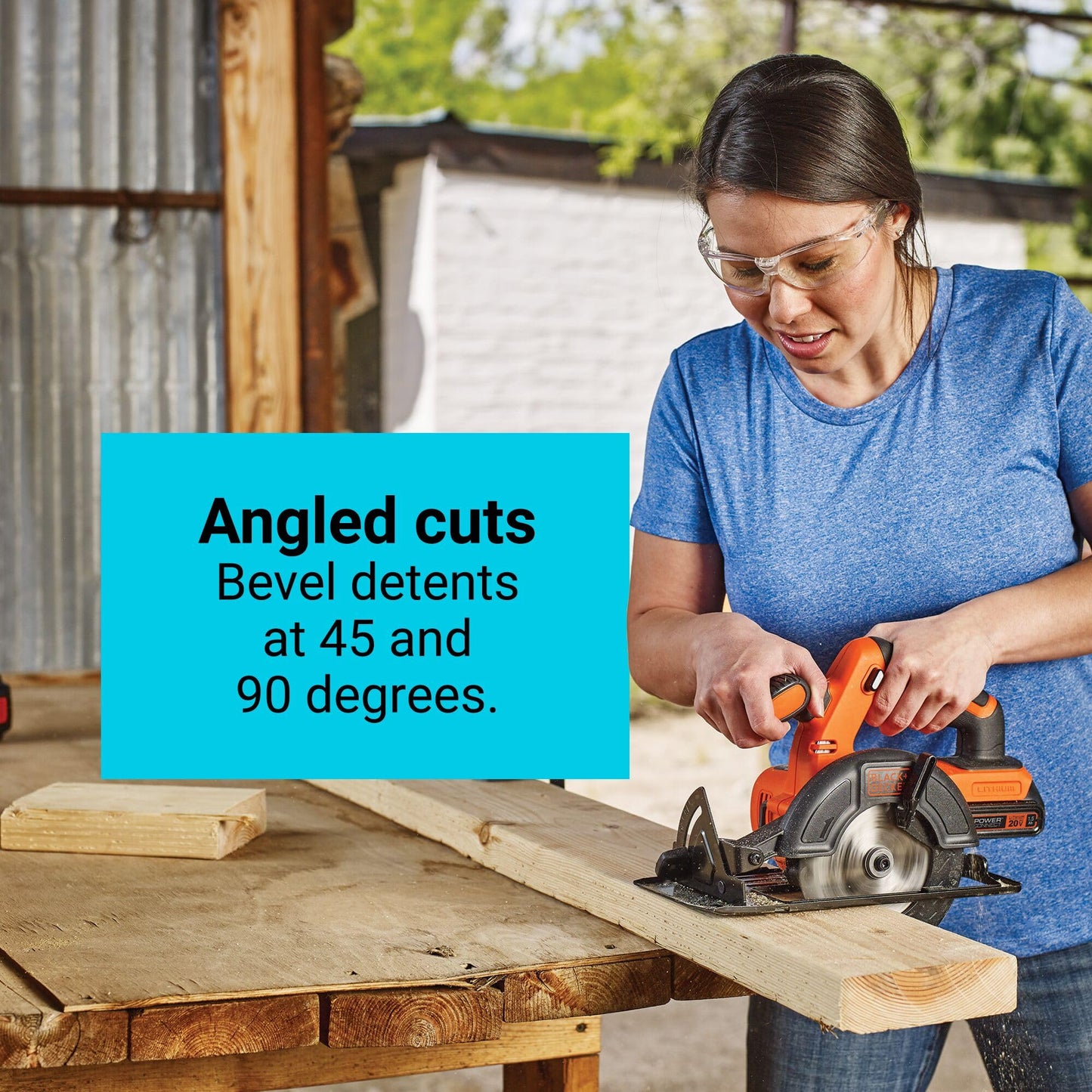 BLACK+DECKER 20V 5-1/2" Cordless Circular Saw, Bare Tool Only (BDCCS20B)