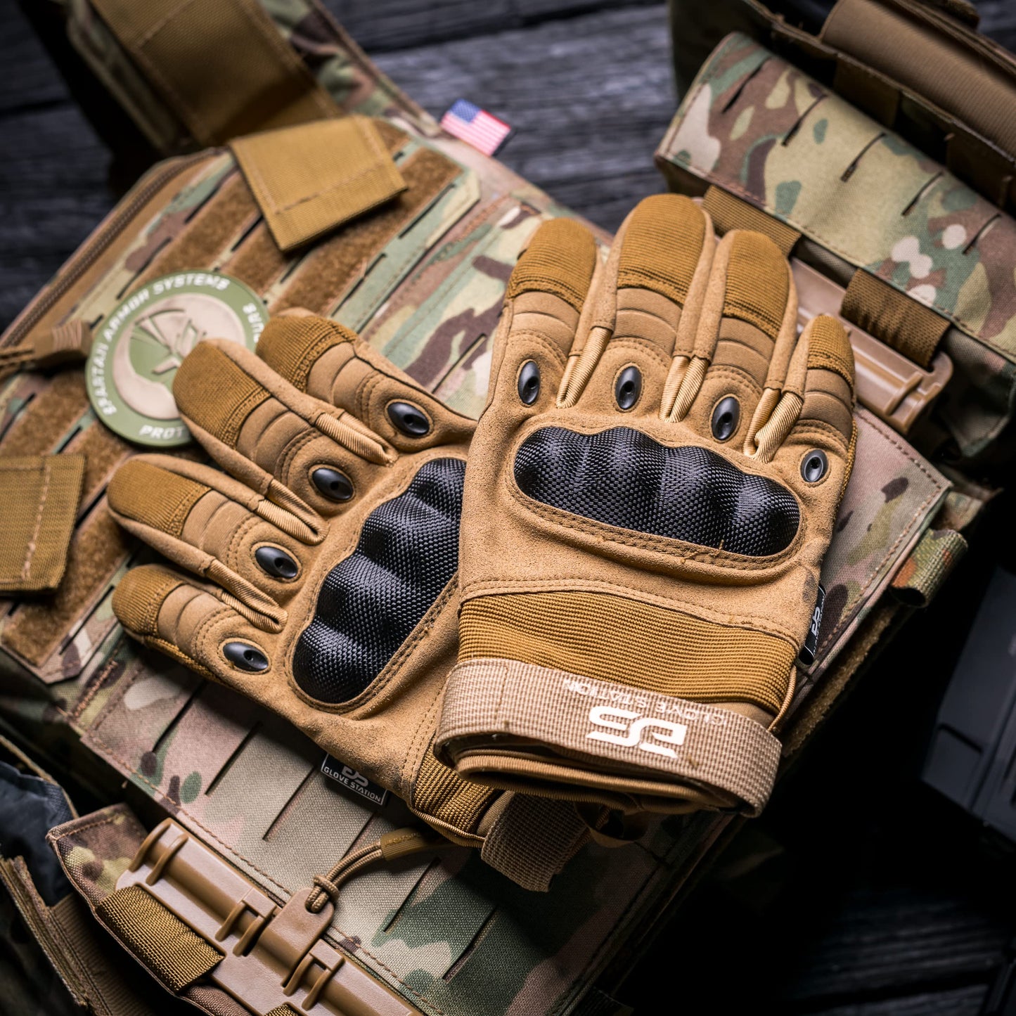 Glove Station - Tactical Shooting Hard Knuckle Gloves for Men and Woman with Touchscreen Fingers - Durable and Comfortable Hand-Gear for Outdoor Work Shooting and Hunting