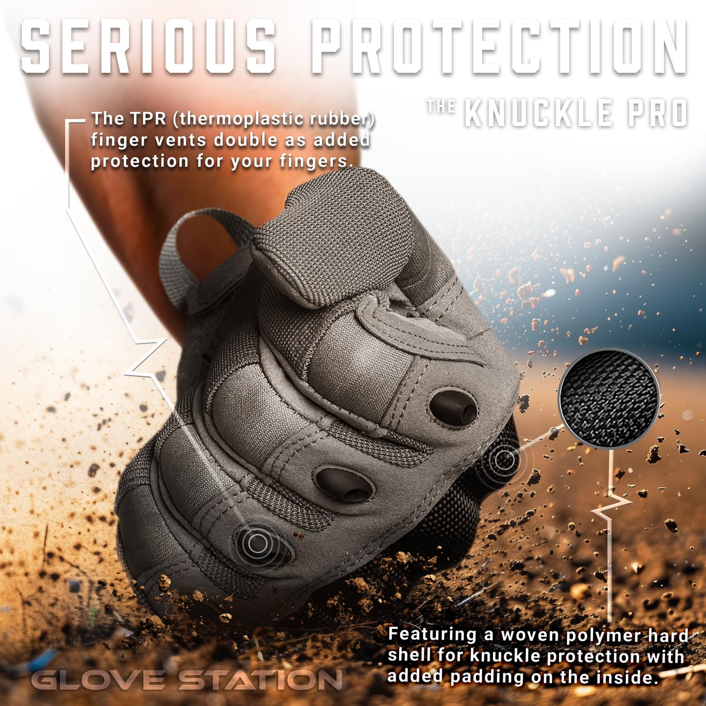 Glove Station - Tactical Shooting Hard Knuckle Gloves for Men and Woman with Touchscreen Fingers - Durable and Comfortable Hand-Gear for Outdoor Work Shooting and Hunting