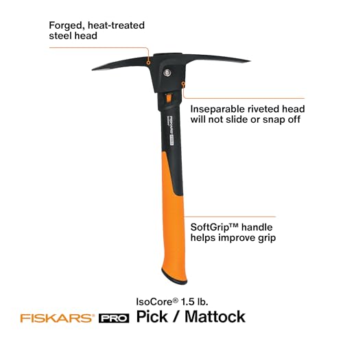 Fiskars 8 lb. Splitting Maul - 36" Shock-Absorbing, Comfort Grip Handle - Rust Resistant Forged Steel Blade - Wood Splitter Maul for Hardwood - Split Wood for Campfires - Bushcraft Gear