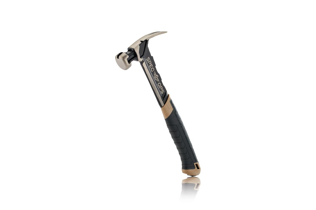 Spec Ops Tools 20 oz Rip Claw Nailing Hammer with Smooth Face, Shock-Absorbing Grip, 3% Donated to Veterans