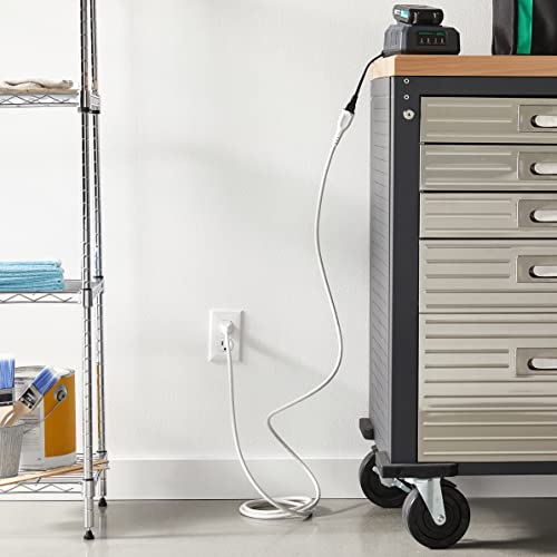 Extension Cord, 20 Ft, 3 Prong Outlet Extender, Indoor Extension Cord, 13 Amps, 125V, Black