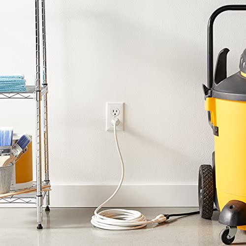 Extension Cord, 20 Ft, 3 Prong Outlet Extender, Indoor Extension Cord, 13 Amps, 125V, Black