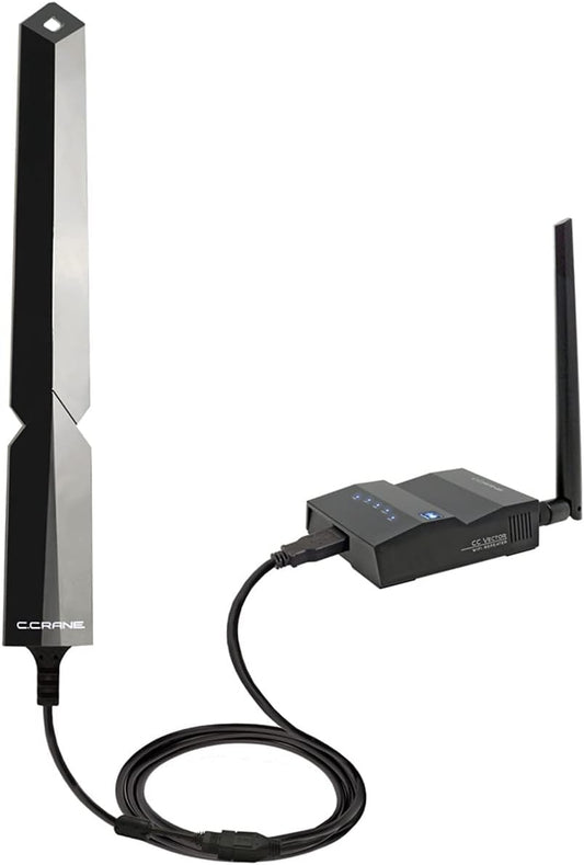 C. Crane CC Vector Long Range WiFi Receiver System – Repeats to All WiFi Devices at a Distant Location. Boost Coverage to Garage, Garden, Upstairs, Back Rooms, and More; 2.4 GHz