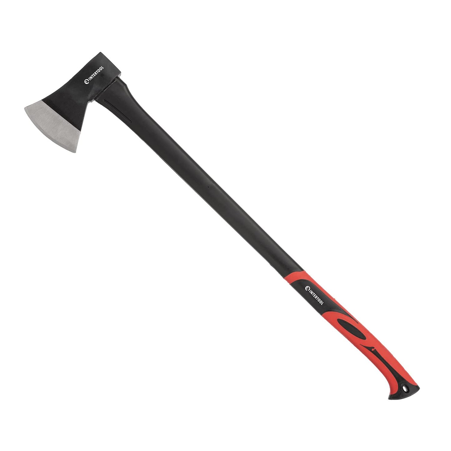 INTERTOOL 36 Inch Chopping Axe | Heavy Duty Wood Cutting & Felling Axe for Firewood | 2.8lb Head with Shock Absorbing Fiberglass Handle | HT-0264