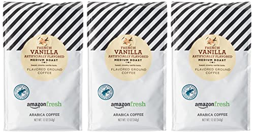 Amazon Fresh Direct Trade Nicaragua Ground Coffee, Medium Roast, 12 Ounce (Pack of 3)