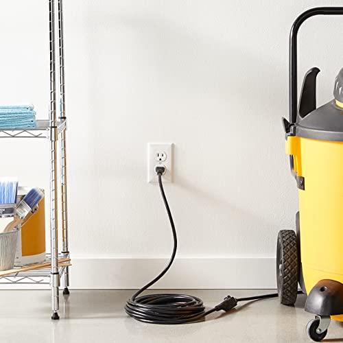 Extension Cord, 20 Ft, 3 Prong Outlet Extender, Indoor Extension Cord, 13 Amps, 125V, Black