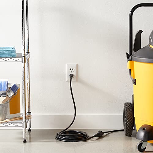 Extension Cord, 20 Ft, 3 Prong Outlet Extender, Indoor Extension Cord, 13 Amps, 125V, Black