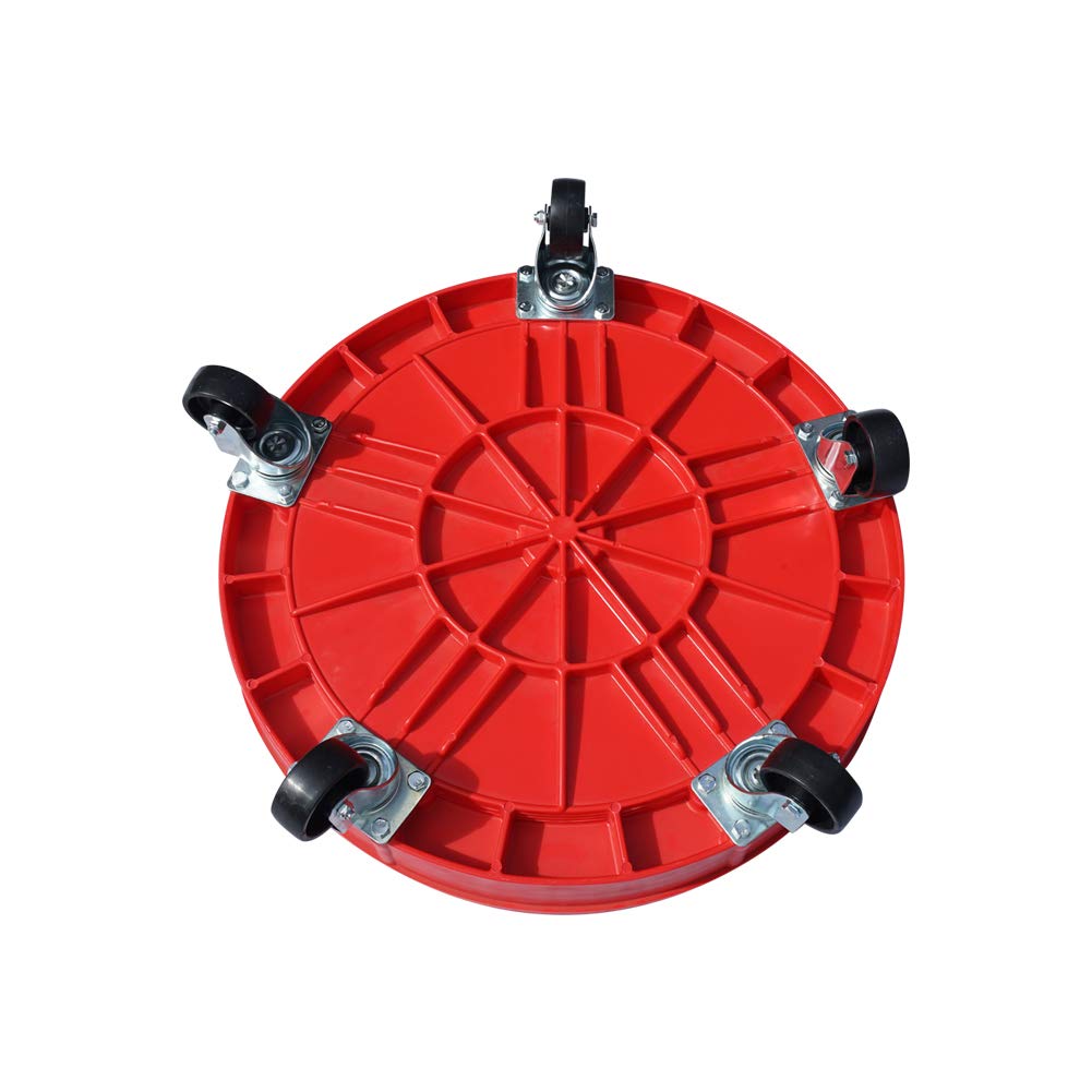 ELAFROS 30 Gallon and 55 Gallon Heavy Duty Plastic Drum Dolly – Durable Plastic Drum Cart 900 lb. Capacity- Barrel Dolly with 5 Swivel Casters Wheel,Blue