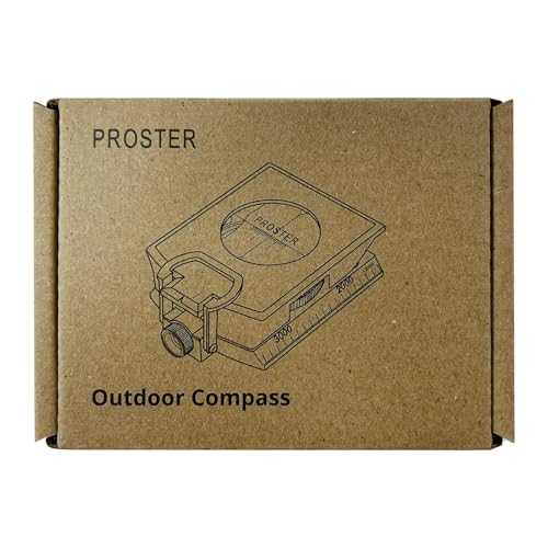 Proster IP65 Compass Hiking Survival - Lensatic Sighting Compass for Camping Navigation, Compass with Clinometer & Carry Bag for Camping Hunting Hiking Geology Activities