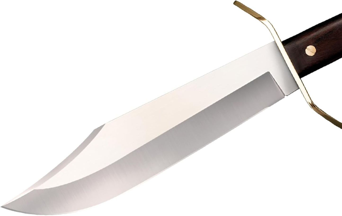 Ameristep Wild West Bowie 10.75" 1090 High-Carbon Steel Clip Point Blade 5.25" Rosewood Handle Fixed Blade Knife w/Leather Sheath