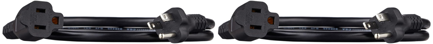 Extension Cord, 20 Ft, 3 Prong Outlet Extender, Indoor Extension Cord, 13 Amps, 125V, Black