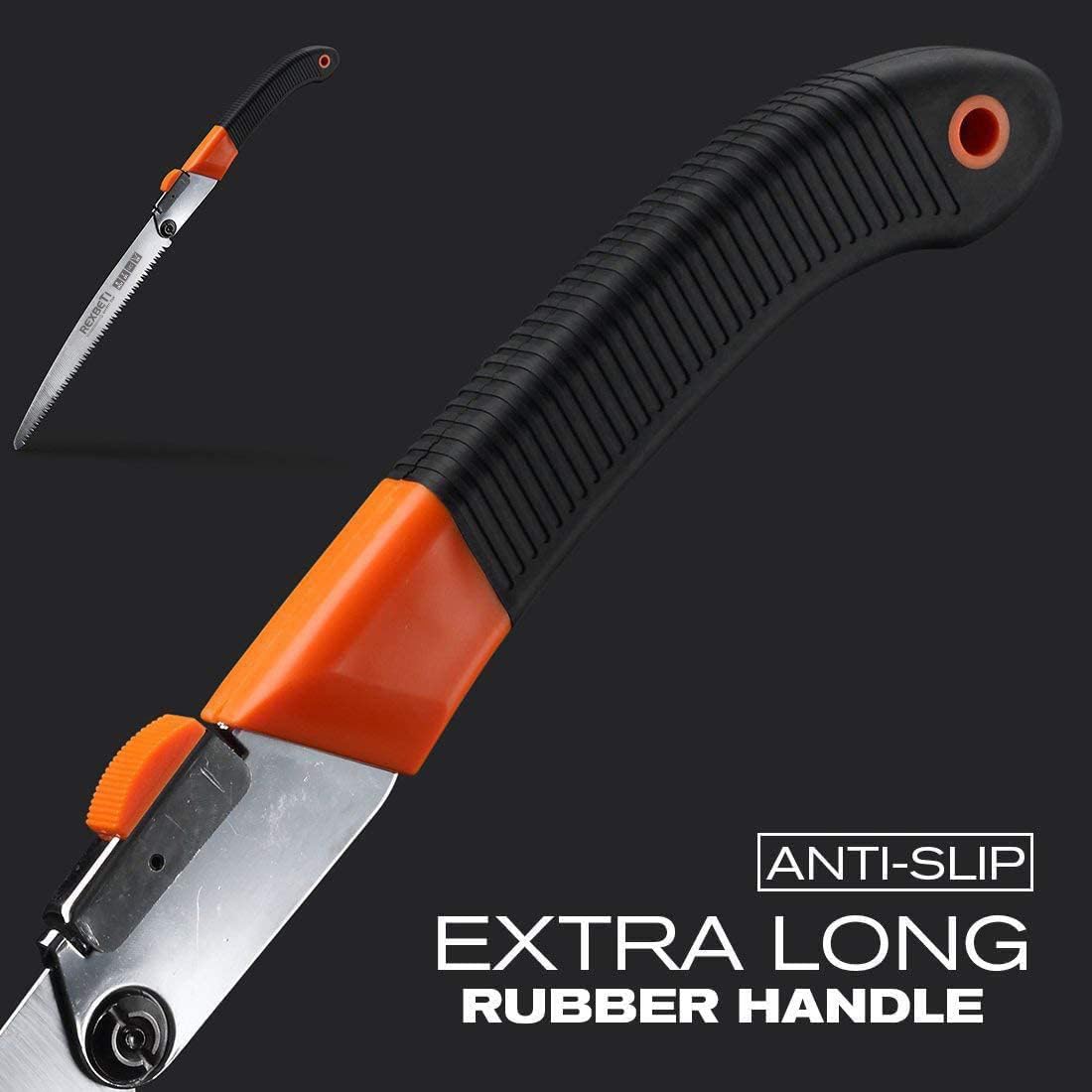 REXBETI Folding Saw - 8 Inch Blade for Wood & Dry Wood Pruning, Compact Design, SK-5 Steel