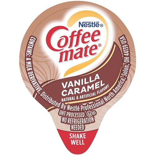 Nestle Coffee mate Coffee Creamer, French Vanilla, Liquid Creamer Singles, Non Dairy, No Refrigeration, 0.375 fl oz Tubs (Pack of 180)