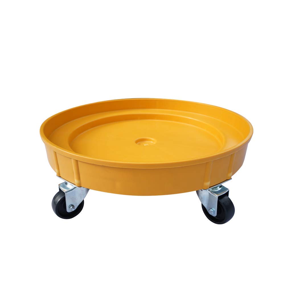 ELAFROS 30 Gallon and 55 Gallon Heavy Duty Plastic Drum Dolly – Durable Plastic Drum Cart 900 lb. Capacity- Barrel Dolly with 5 Swivel Casters Wheel,Blue