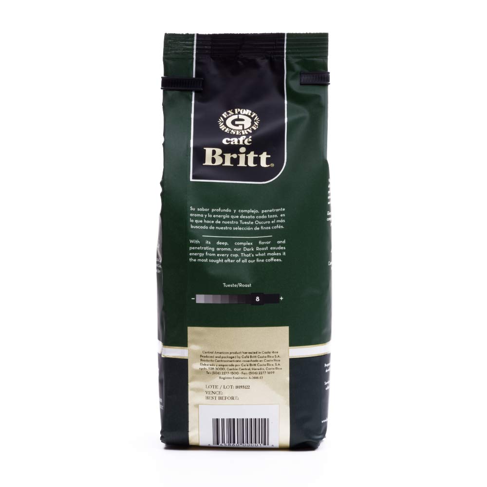 Café Britt® - Costa Rican Tres Rios Valdivia Coffee (12 oz.) (3-Pack) - Whole Bean, Arabica Coffee, Kosher, Gluten Free, 100% Gourmet & Medium Light Roast