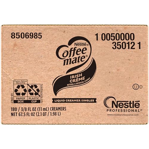 Nestle Coffee mate Coffee Creamer, French Vanilla, Liquid Creamer Singles, Non Dairy, No Refrigeration, 0.375 fl oz Tubs (Pack of 180)