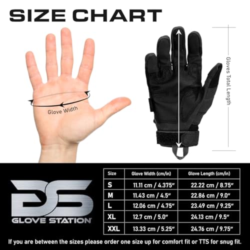 Glove Station - Tactical Shooting Hard Knuckle Gloves for Men and Woman with Touchscreen Fingers - Durable and Comfortable Hand-Gear for Outdoor Work Shooting and Hunting