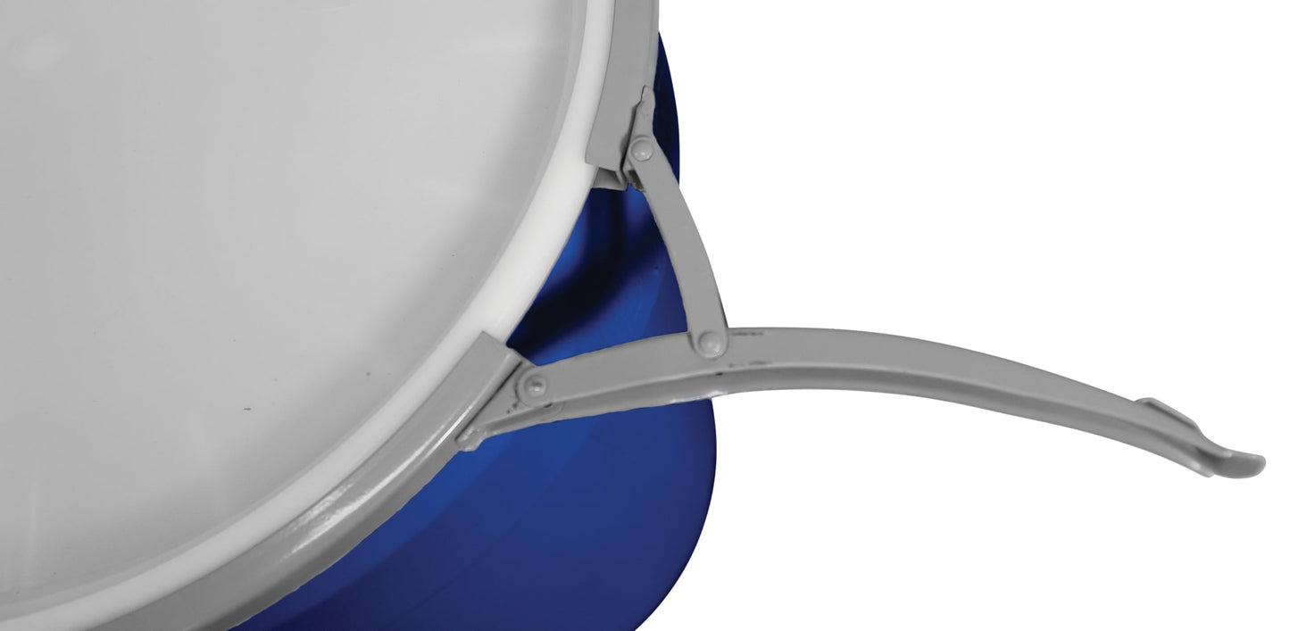 Eagle 30 Gallon Plastic Drum with Lid, Metal Lever-Lock, 28.5"x21.1", Open Head Lab Pack Drum Made of Durable, Lightweight HDPE, Withstands Weather and Chemicals, Made in USA, Blue, 1601MB