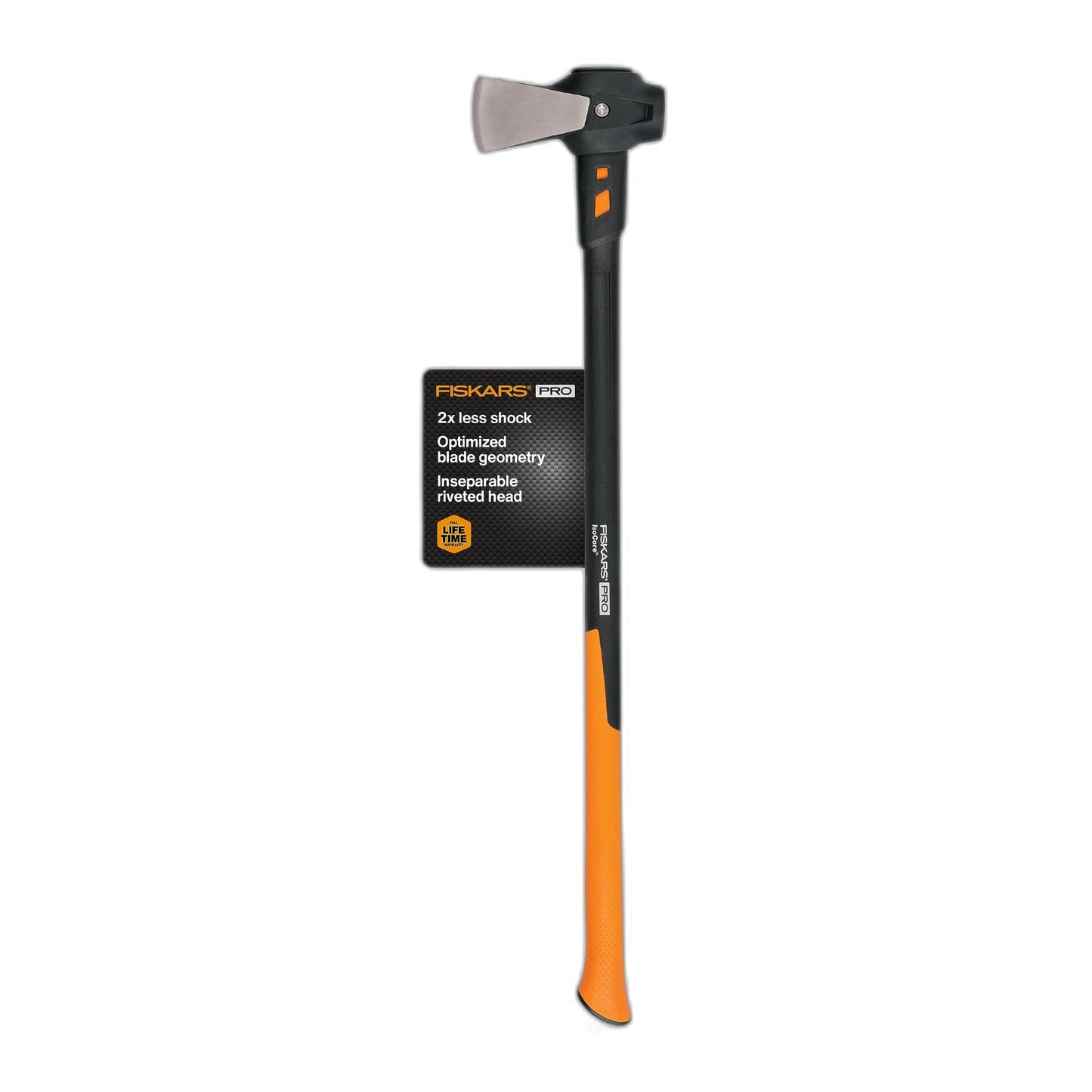 Fiskars 8 lb. Splitting Maul - 36" Shock-Absorbing, Comfort Grip Handle - Rust Resistant Forged Steel Blade - Wood Splitter Maul for Hardwood - Split Wood for Campfires - Bushcraft Gear
