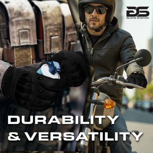 Glove Station - Tactical Shooting Hard Knuckle Gloves for Men and Woman with Touchscreen Fingers - Durable and Comfortable Hand-Gear for Outdoor Work Shooting and Hunting