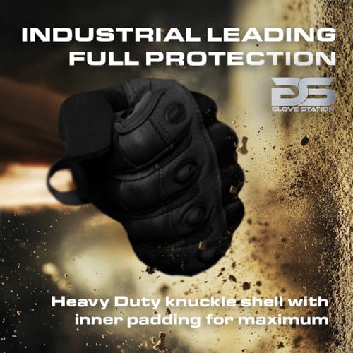Glove Station - Tactical Shooting Hard Knuckle Gloves for Men and Woman with Touchscreen Fingers - Durable and Comfortable Hand-Gear for Outdoor Work Shooting and Hunting
