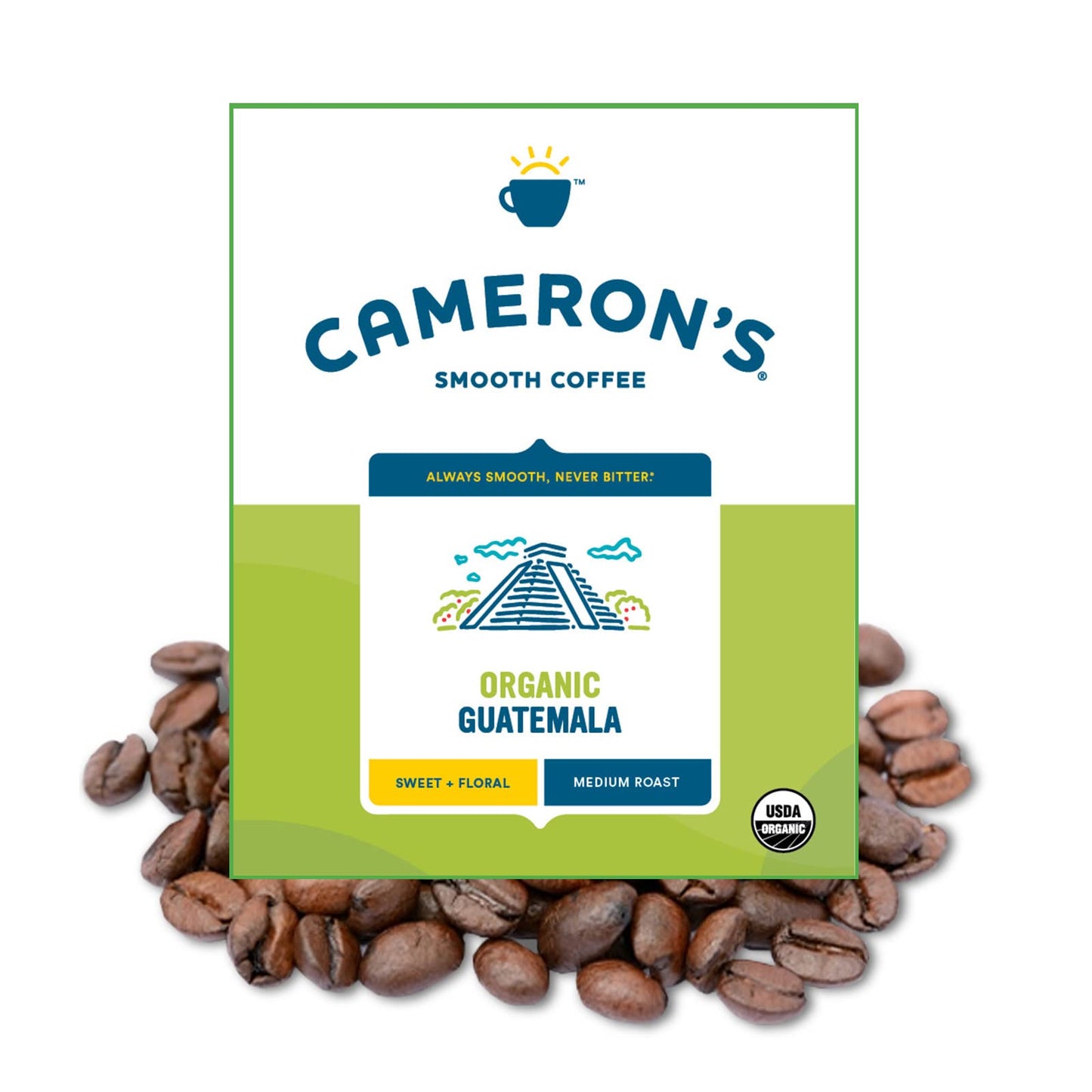 Cameron's Coffee Roasted Whole Bean Coffee, Organic Woods & Water, 4 Pound
