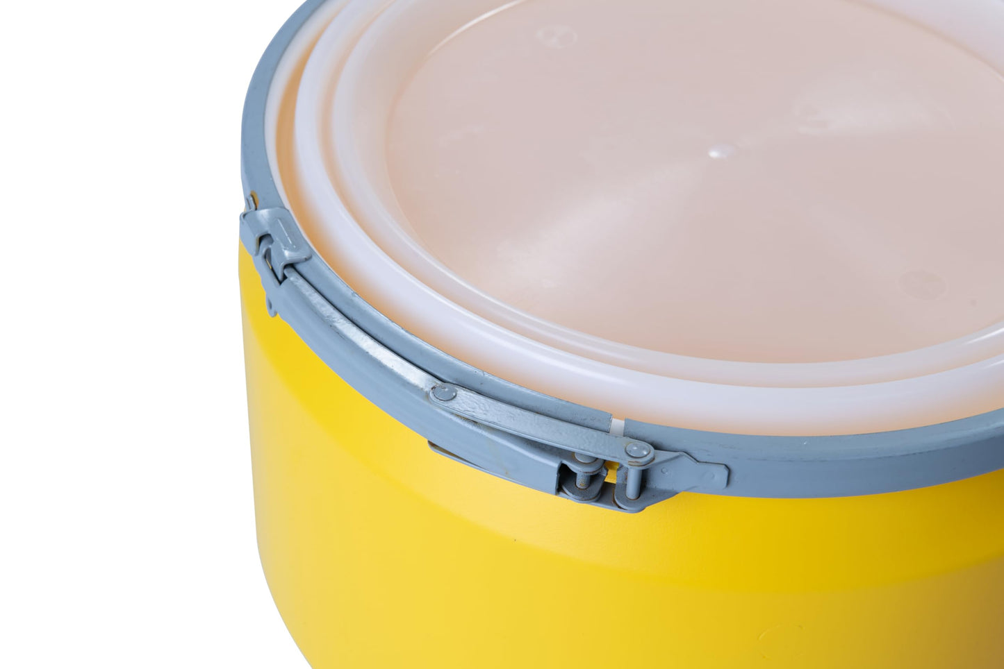 Eagle 30 Gallon Plastic Drum with Lid, Metal Lever-Lock, 28.5"x21.1", Open Head Lab Pack Drum Made of Durable, Lightweight HDPE, Withstands Weather and Chemicals, Made in USA, Blue, 1601MB