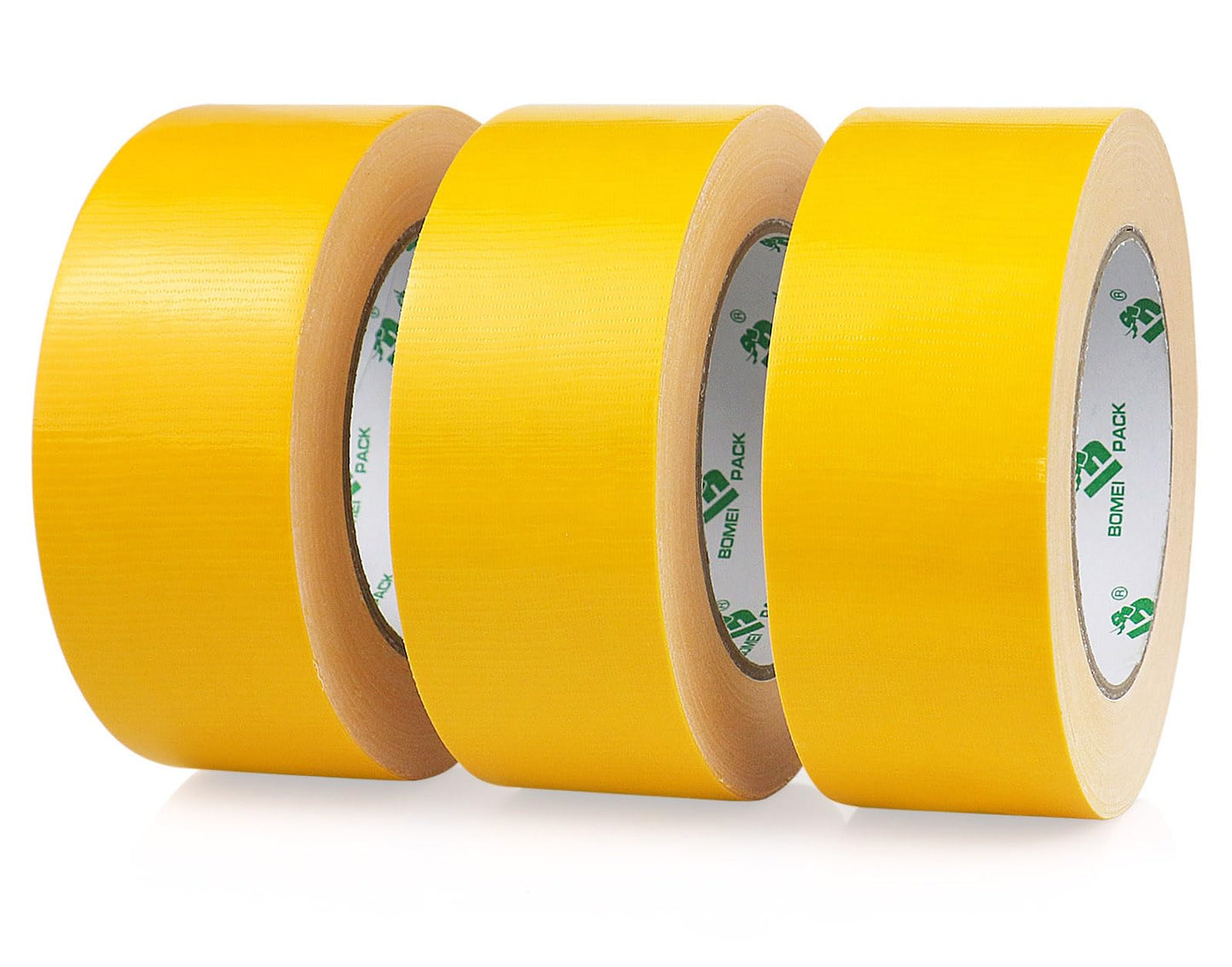 BOMEI PACK Green Duct Tape, 3Rolls Heavy Duty Strong Industrial Color Duct Tape 9mil x 1.88inch x 30yds for Packing and Repairing