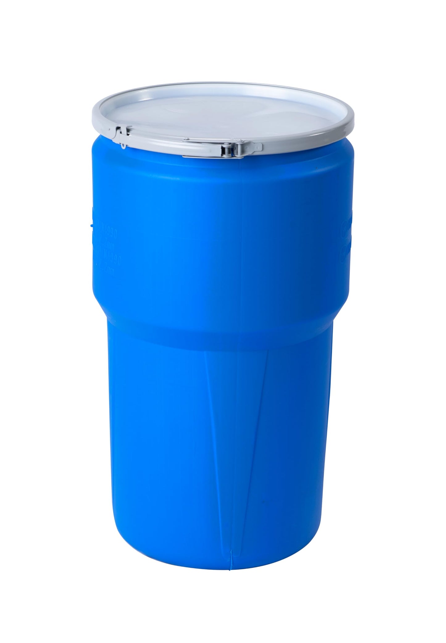 Eagle 30 Gallon Plastic Drum with Lid, Metal Lever-Lock, 28.5"x21.1", Open Head Lab Pack Drum Made of Durable, Lightweight HDPE, Withstands Weather and Chemicals, Made in USA, Blue, 1601MB