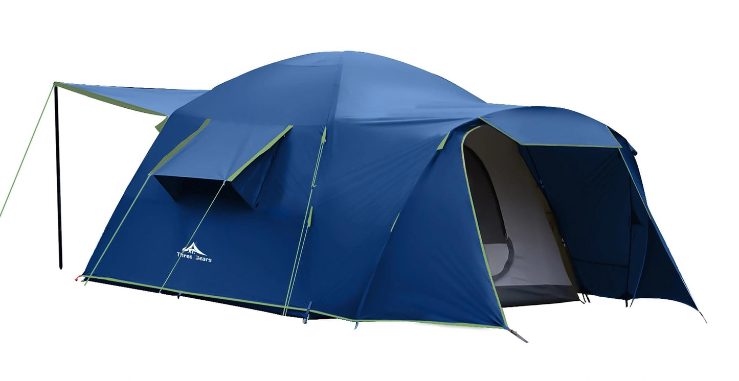 Family Camping Tent - 6-Person Spacious Design, 3000mm Waterproof, Suitable for Road Trips/Backyards/Extended Camping Adventures in All Scenarios