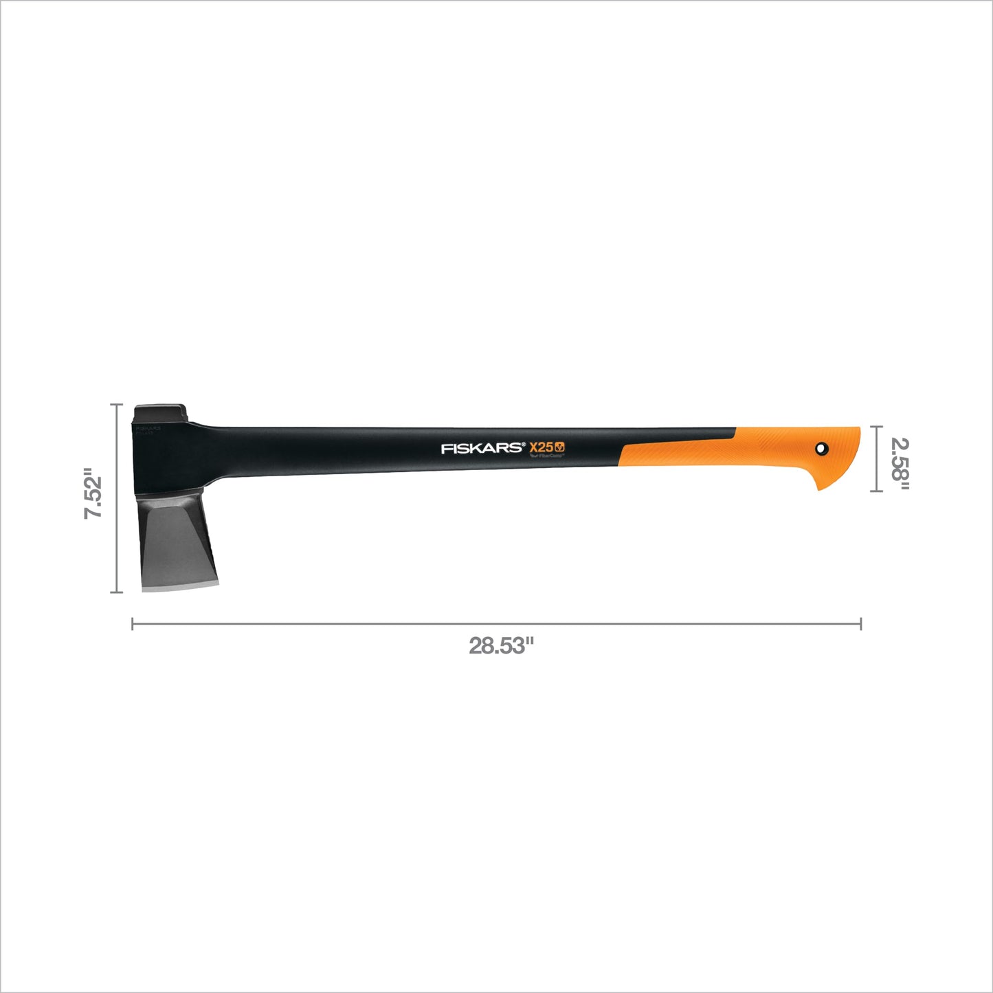 Fiskars X27 Super Splitting Axe - 36" Wood Splitting Axe for Medium to Large Size Logs with Shock-Absorbing Handle - Split Firewood - Forged Steel Blade - Bushcraft Gear and Camping Axe