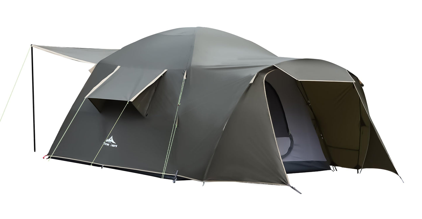Family Camping Tent - 6-Person Spacious Design, 3000mm Waterproof, Suitable for Road Trips/Backyards/Extended Camping Adventures in All Scenarios
