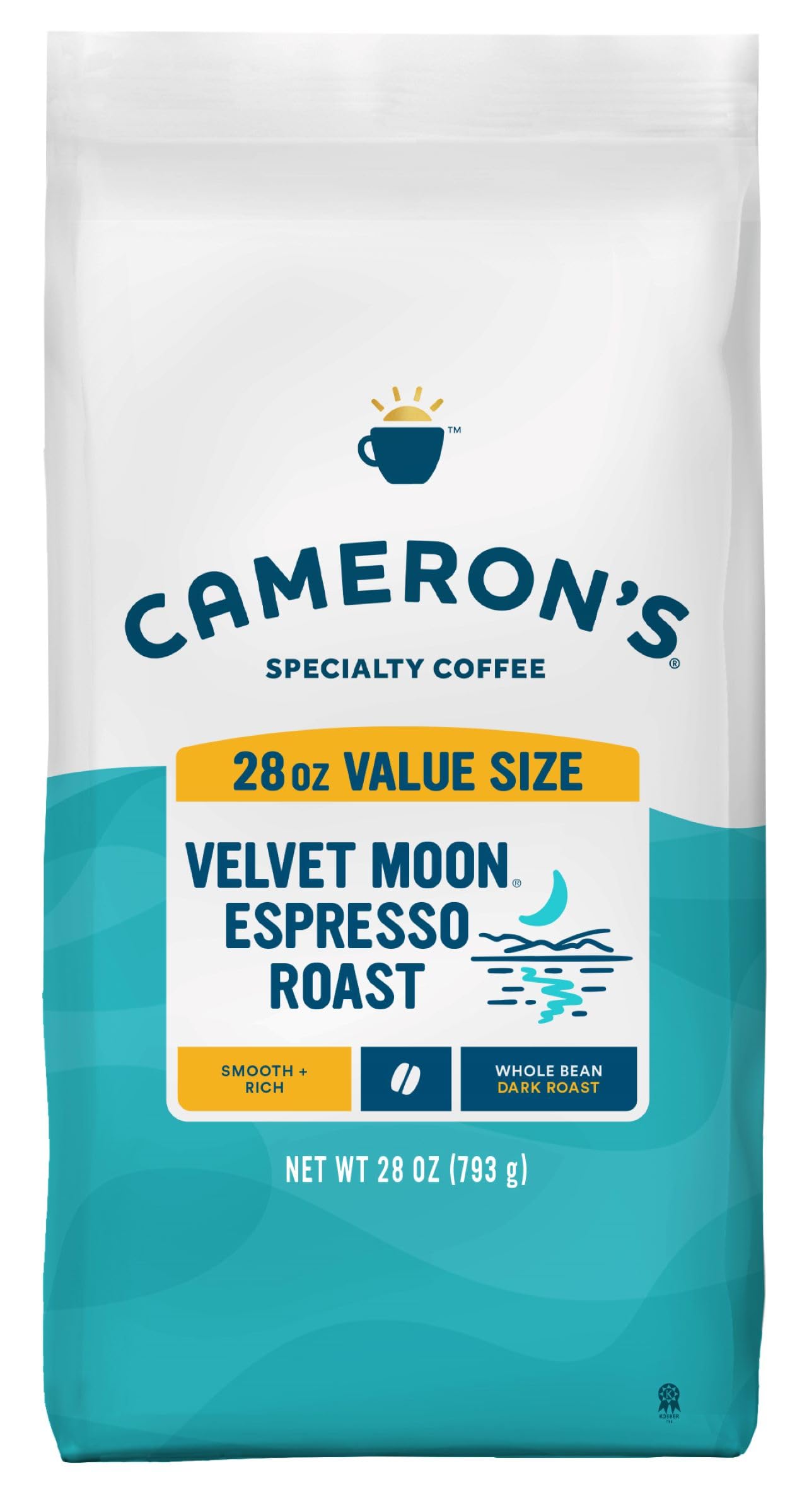 Cameron's Coffee Roasted Whole Bean Coffee, Organic Woods & Water, 4 Pound