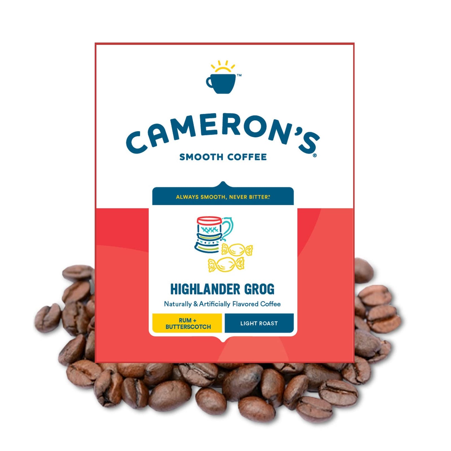 Cameron's Coffee Roasted Whole Bean Coffee, Organic Woods & Water, 4 Pound