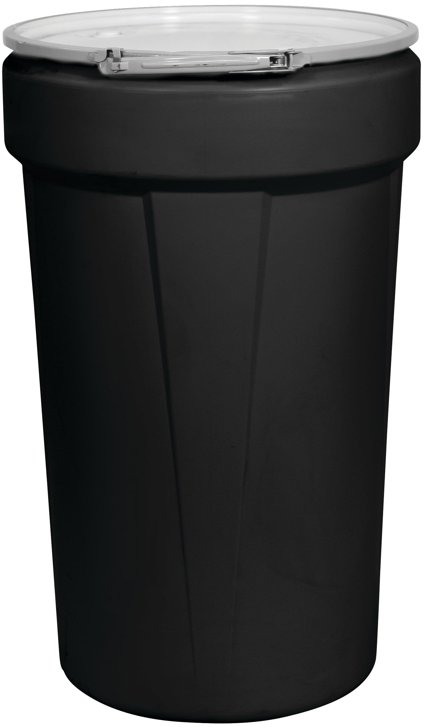 Eagle 30 Gallon Plastic Drum with Lid, Metal Lever-Lock, 28.5"x21.1", Open Head Lab Pack Drum Made of Durable, Lightweight HDPE, Withstands Weather and Chemicals, Made in USA, Blue, 1601MB