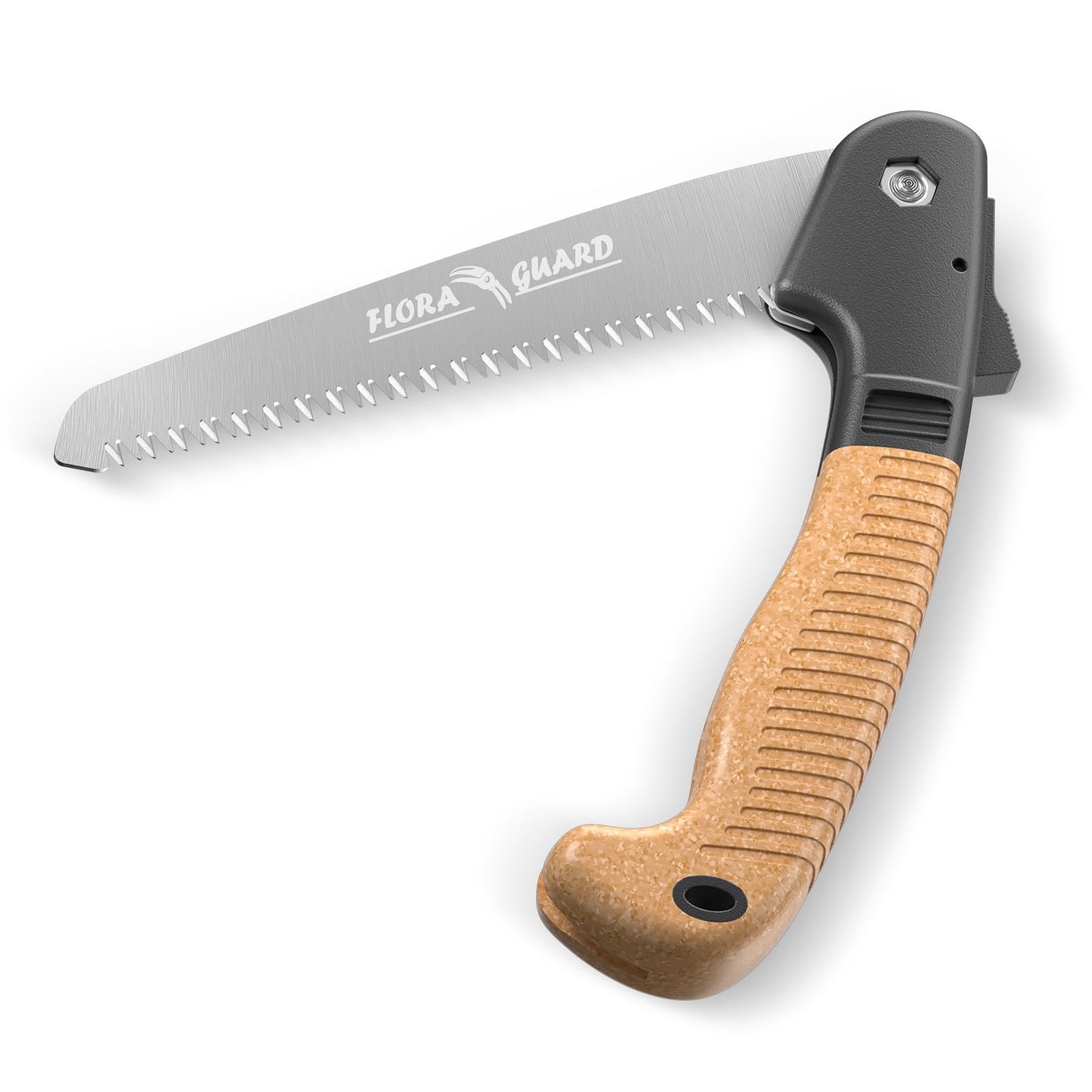 FLORA GUARD 7.7-Inch Folding Saw, Pruning Hand Saw with Triple-Cut Razor Teeth for Wood Cutting, Tree Trimming, and Camping