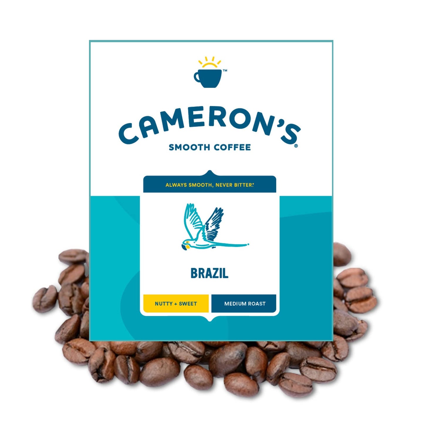 Cameron's Coffee Roasted Whole Bean Coffee, Organic Woods & Water, 4 Pound
