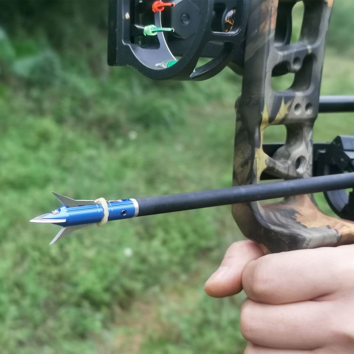 Stainless Steel Hunting Archery Broadheads Blades Grain Screw-in Arrow Heads Tips Compatible with Traditional Bows Archery Broad Crossbow Recurve6