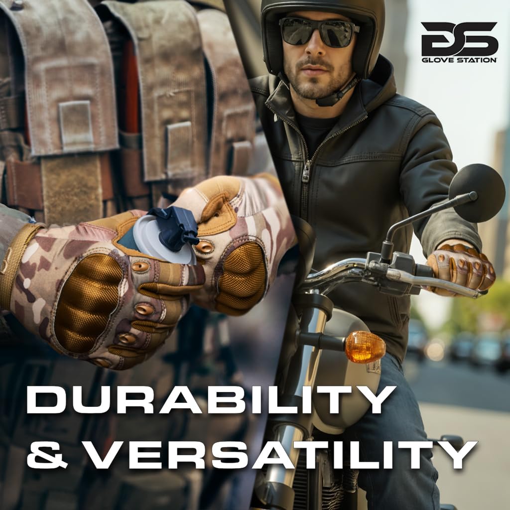 Glove Station - Tactical Shooting Hard Knuckle Gloves for Men and Woman with Touchscreen Fingers - Durable and Comfortable Hand-Gear for Outdoor Work Shooting and Hunting