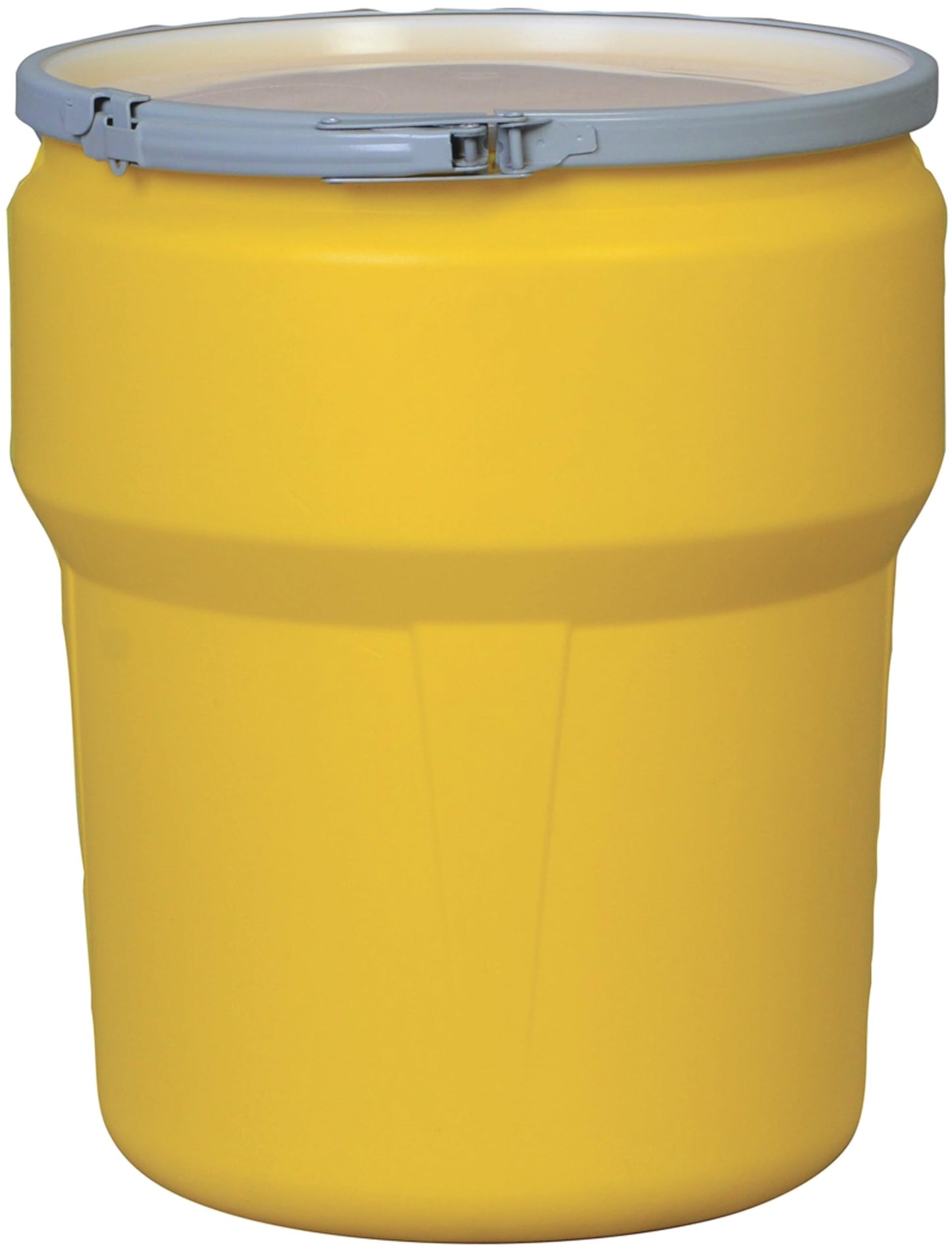 Eagle 30 Gallon Plastic Drum with Lid, Metal Lever-Lock, 28.5"x21.1", Open Head Lab Pack Drum Made of Durable, Lightweight HDPE, Withstands Weather and Chemicals, Made in USA, Blue, 1601MB